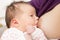 Breastfeeding newborn baby