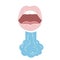 Breath design concept. Open mouth with steam.Fresh breath icon in flat style.Cavity oral mouth. vector cartoon style.