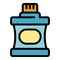 Breath mouthwash icon color outline vector