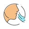 breath smell color icon vector illustration