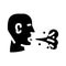 breath smell glyph icon vector illustration