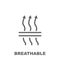 Breathable icon. Element of row matterial icon. Thin line icon for website design and development, app development. Premium icon