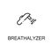 Breathalyzer flat icon or logo for web design