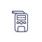 breathalyzer line icon on white