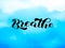 Breathe brush lettering. Vector stock illustration for banner