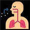 Breathe, inhale, lung, respiratory, snuff icon