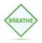 Breathe modern abstract green diamond button