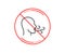 Breathing line icon. Breath difficulties sign. Vector