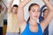 Breathing out all of their worries and cares. A cropped shot of a relaxed family exhaling while doing yoga together.