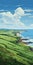 Breathtaking 2d Illustration Of Beautiful Coastal View In Bude, Cornwall