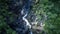 Breathtaking aerial view on the huge waterfall.