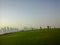 Breathtaking afternoon view of west bay skyline from doha corniche