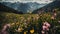 Breathtaking Austrian Landscape Peaks and Flowers