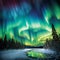 Breathtaking Celestial Scene: Northern Lights in the Arctic Sky