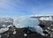 Breathtaking chunk of an iceberg on the beach