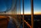 Breathtaking city view from the viewing platform of Olympiaturm in Munich, Germany at dusk