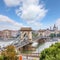 Breathtaking cityscape of Budapest with SzÃ©chenyi Chain bridge over Danube river