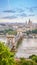 Breathtaking cityscape of Budapest with SzÃ©chenyi Chain bridge over Danube river