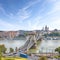 Breathtaking cityscape of Budapest with SzÃ©chenyi Chain bridge over Danube river