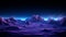 A breathtaking computer-generated night landscape of majestic mountain peaks. Generative ai