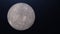 Breathtaking cosmos background with rotating realistic moon. Animation. Astronomical body, full moon cycle, view from