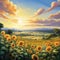 Breathtaking Depiction of Sun-Soaked Fields