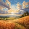 Breathtaking Depiction of Sun-Soaked Fields