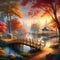 A Breathtaking Display of Nature\'s Beauty as Autumn Unfolds in Vibrant Scenery. Generative ai for illustrations