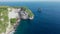 Breathtaking Drone Shot of Banah Cliff at Nusa Penida, Bali - Indonesia