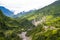 Breathtaking Green Landscape with Foggy Mountains and Waterfalls during Monsoon in Nepal