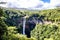 Breathtaking high angle shot of the Chamarel Waterfall in Mauritius