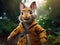 Breathtaking, hyper - realistic portrait of peter rabbit, set against a dramatic, out - of - focus background.Generative AI