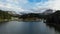 Breathtaking landscape of Lake Misurina with Dolomites mountain in background, Italy. Panoramic nature landscape of travel