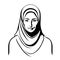 Breathtaking lovely vector art muslim woman logo