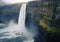 Breathtaking Majestic Cliffs With Waterfall Cascading Down in Stunning Detail Generative AI Illustration