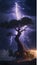 Breathtaking Moment of Lightning Striking a Tree Witness the Power Nature\\\'s Fury in this Striking Visual.\\\