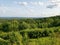 Breathtaking mountain overlook with blue skies