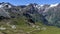 Breathtaking mountain peaks of the Austrian Alps. Grossglockner High Alpine road.