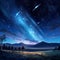 Breathtaking Night Sky with Mesmerizing Meteor Shower