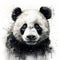 Breathtaking Panda Art: Realistic Minimalist Portrayal With Bold Saturation