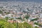 Breathtaking panoramic view on Athens city from the hill.