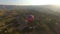 Breathtaking panoramic view of hot air balloon landing at Halidzor village
