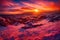 A breathtaking panoramic view of the sky at sunrise or sunset, where the horizon is a canvas of vivid warmth and subtle coolness