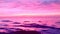 A breathtaking pink and purple sunset casts vibrant colors over the peaceful ocean horizon, Shades of pink and purple blending in
