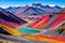 Breathtaking scenery of beautiful multicolored rhyolite mountains in Landmannalaugar, Iceland made with