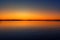 Breathtaking scenery of the sunset sky reflecting in the peaceful sea