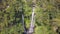 Breathtaking shot from above on awesome waterfall hidden deep in the jungle, place to be delighted with the wildlife