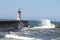 Breathtaking shot of the Felgueiras lighthouse along the ocean captured in Porto, Portugal