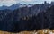 Breathtaking shot of the mountain Cadini di Misurina in the Italian Alps during the sunset