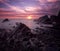 Breathtaking sunset at Duckpool Bay near Bude, North Cornwall, UK
